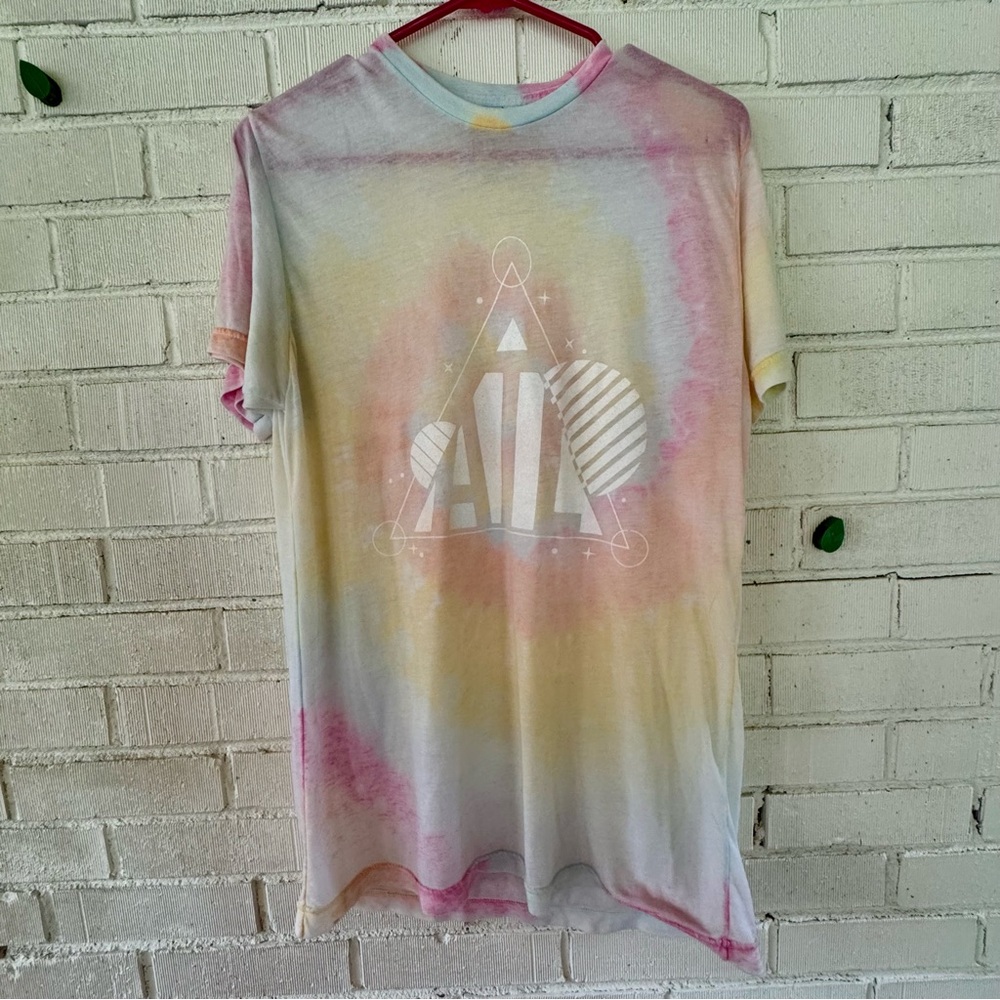 Sheer rainbow Tie-Dye ATL Tee